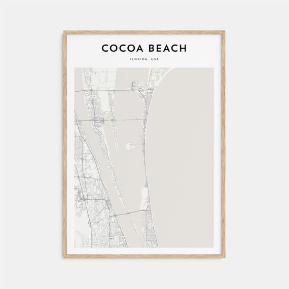 Cocoa Beach Personalized Map Art Print, Florida