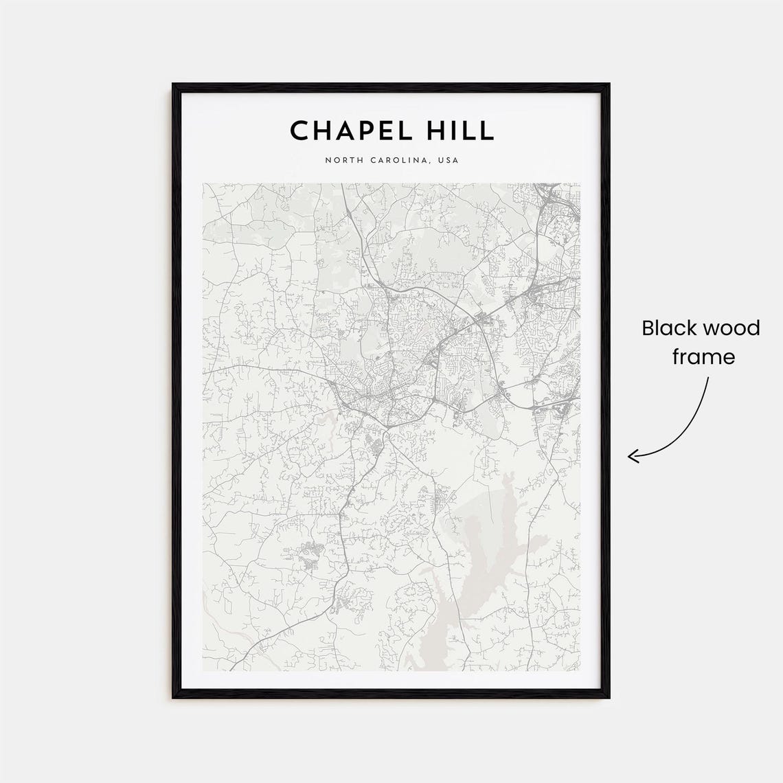 Chapel Hill North Carolina USA Minimalist City Map Home Decor Poster - Image 3