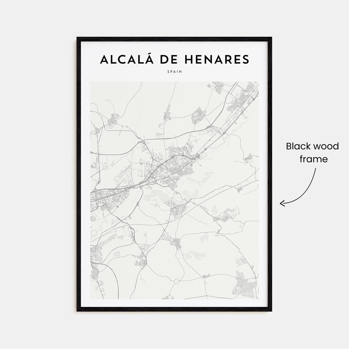 Alcala De Henares Spain Street Map Poster Minimalist Modern Decor - Image 3