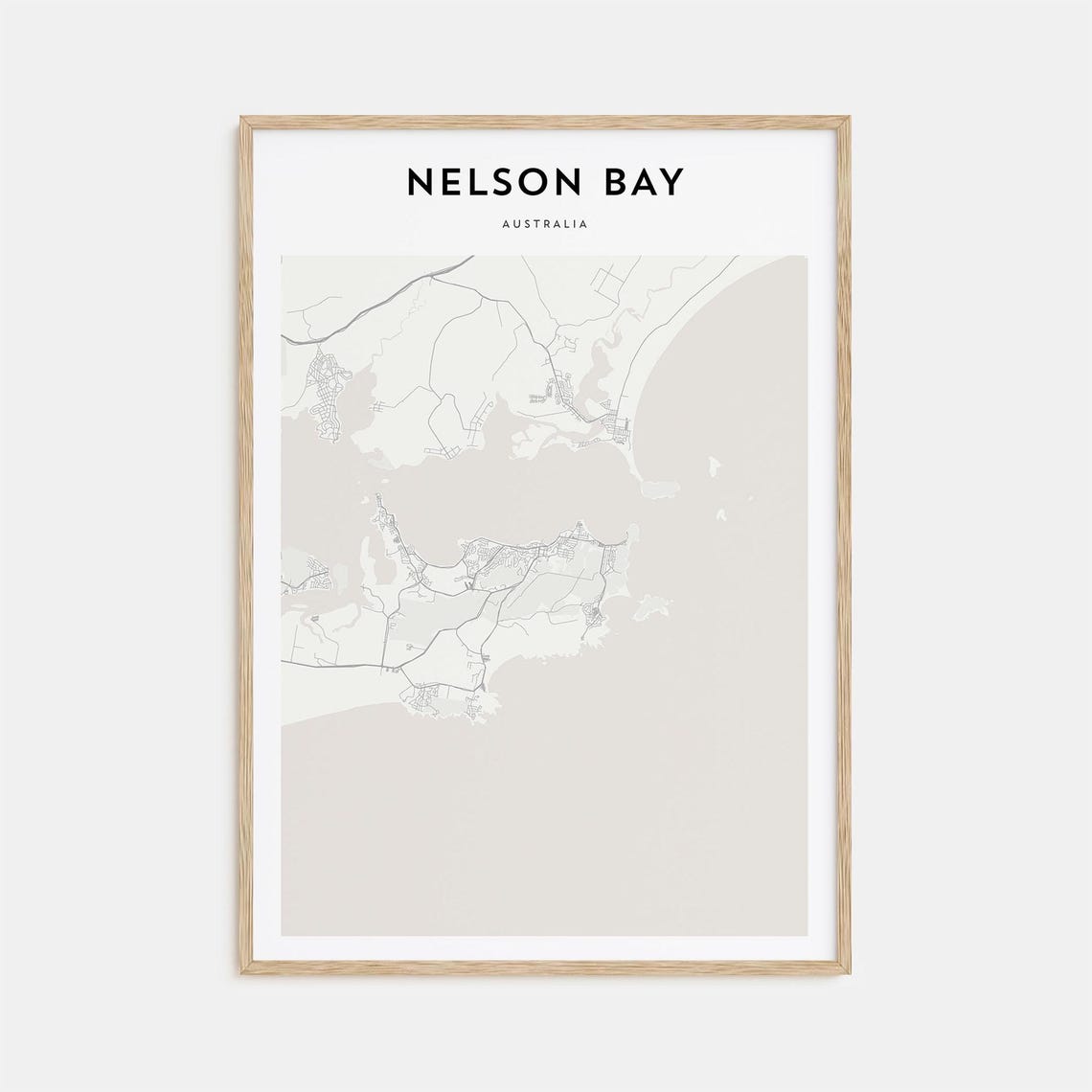 Nelson Bay Australia Minimalist Coastal Map Seaside Escape Poster