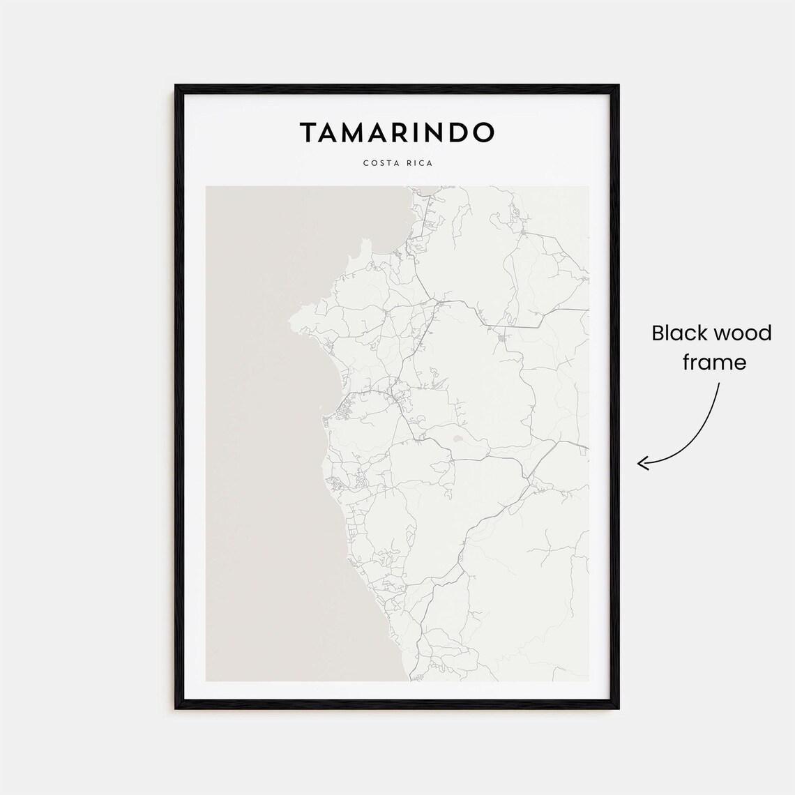 Tamarindo Costa Rica City Street Map Scandinavian Minimalist Poster - Image 3