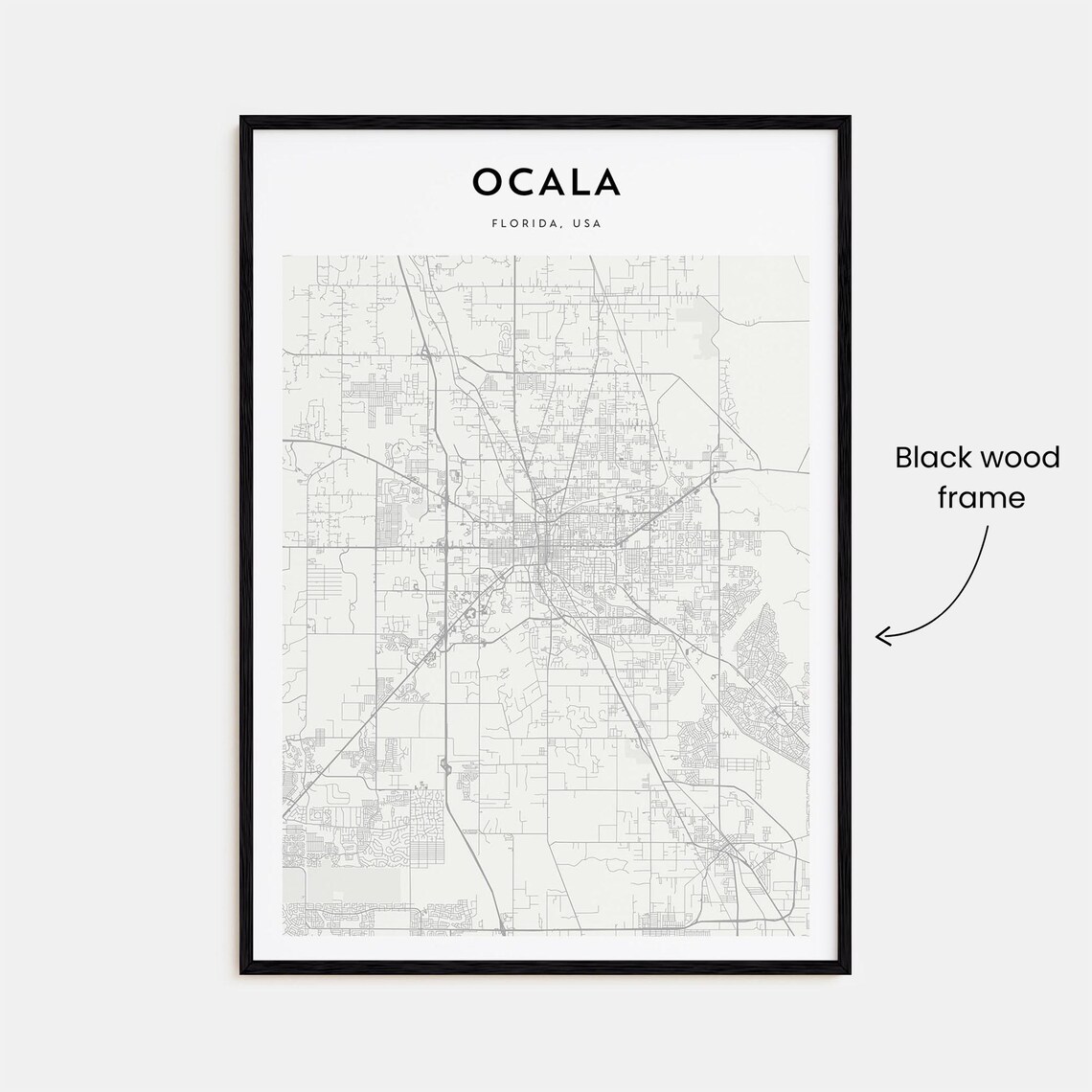 Ocala Personalized Map Art, Florida Travel Poster - Image 3