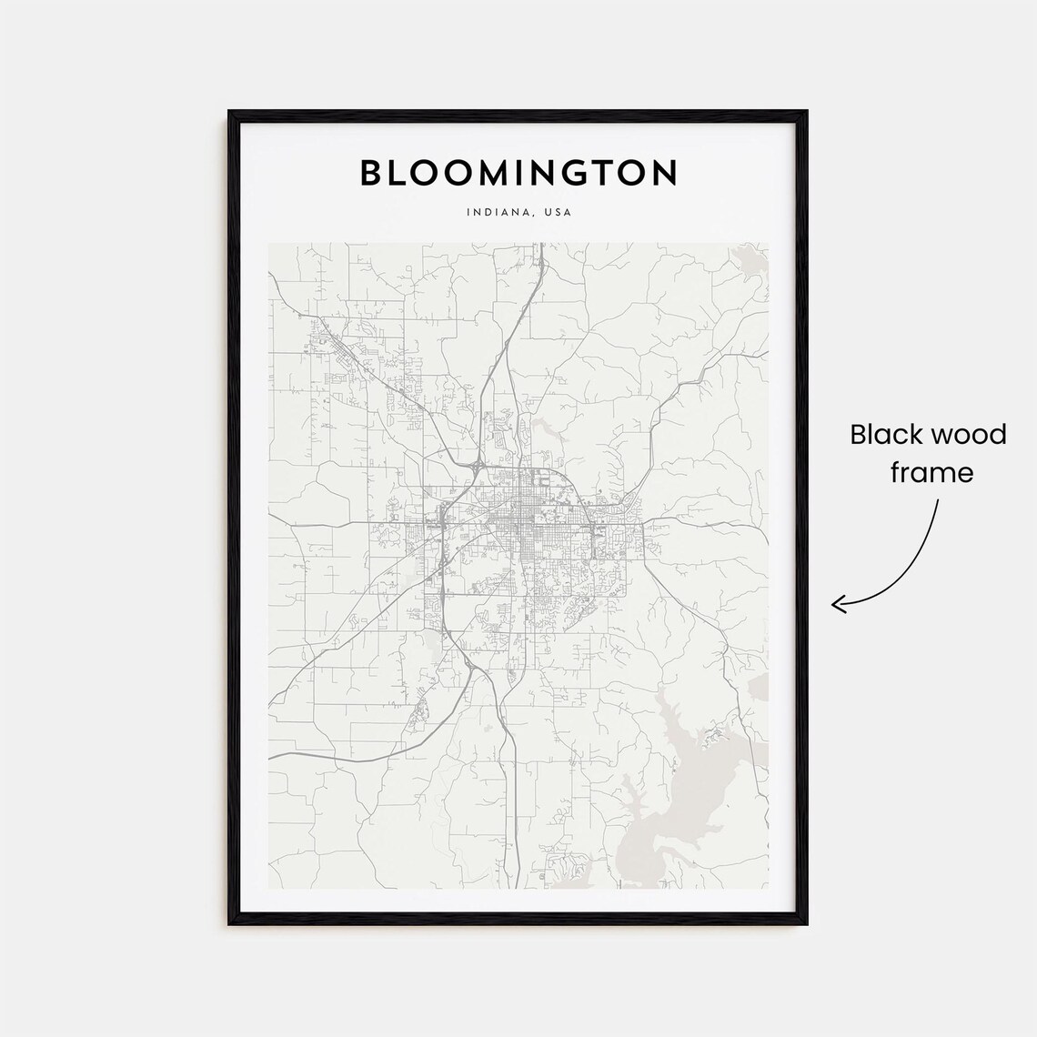 Bloomington Indiana USA Minimalist City Map Line Art Travel Poster - Image 3