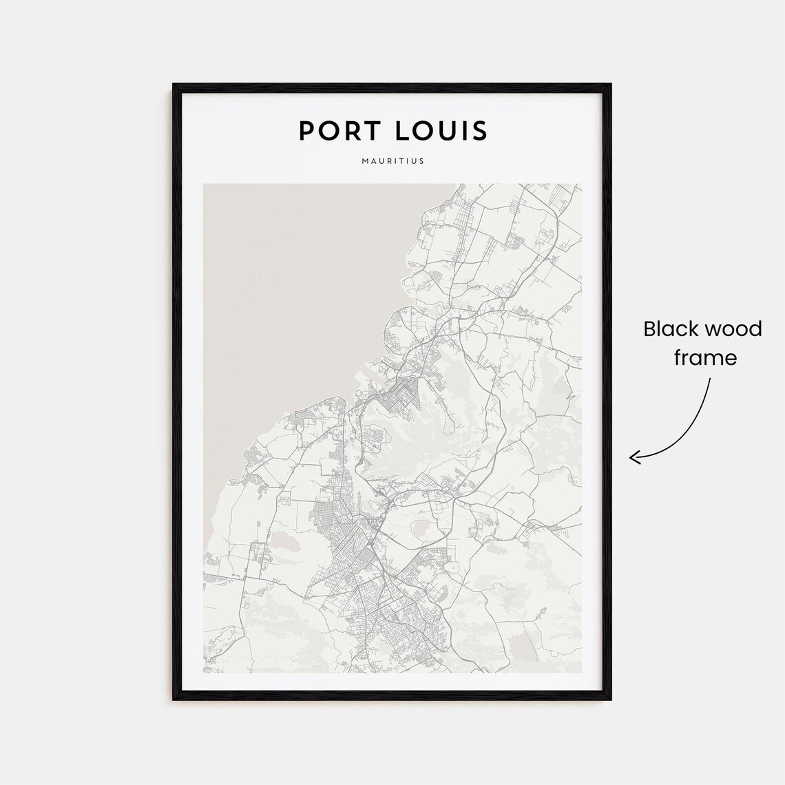Port Louis Personalized Map Art, Mauritius - Image 3