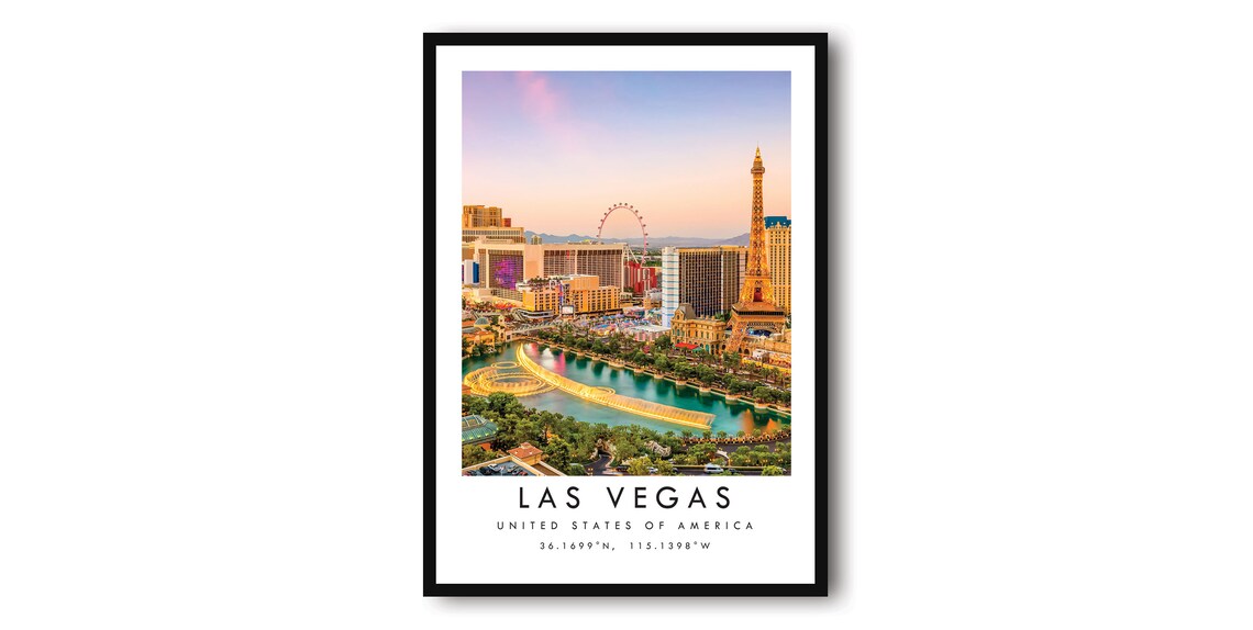 Las Vegas Travel Poster, Golden Nugget Wall Art