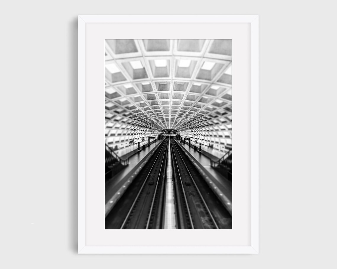 Washington DC Art Print, Metro Train Subway Print