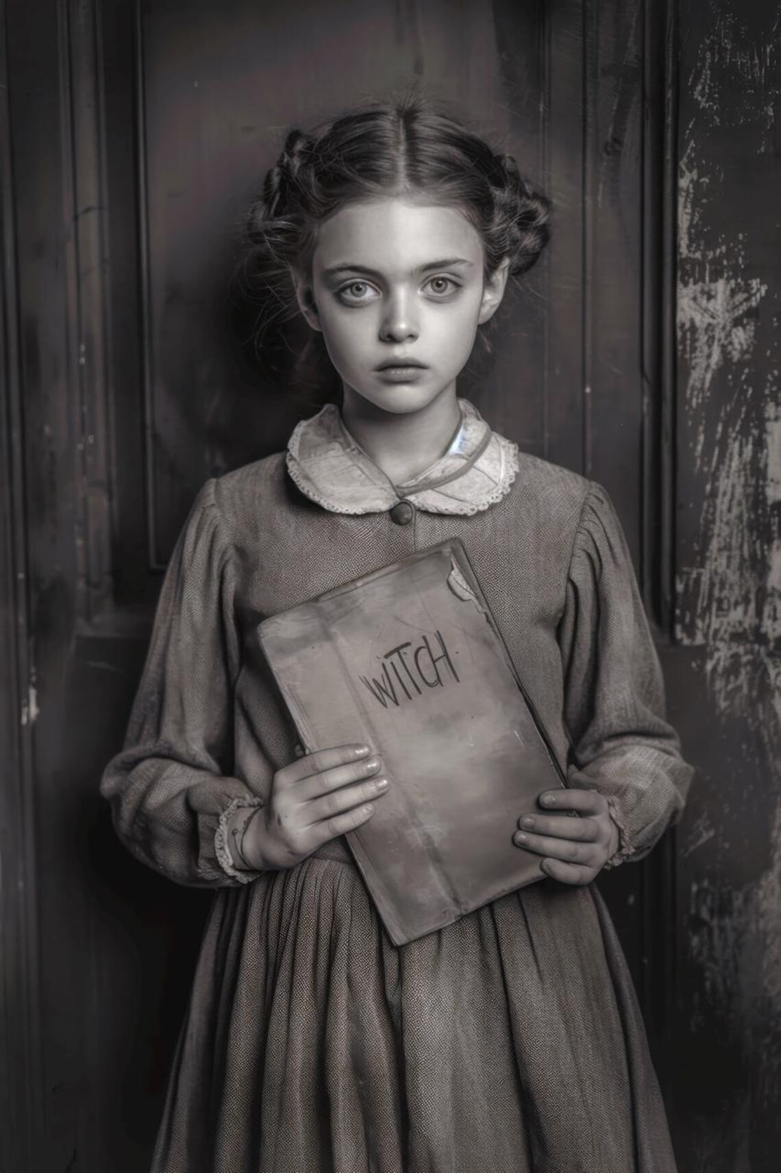 Vintage Gothic Witch Girl Photo Dark Academia Witchy Art Poster - Image 2