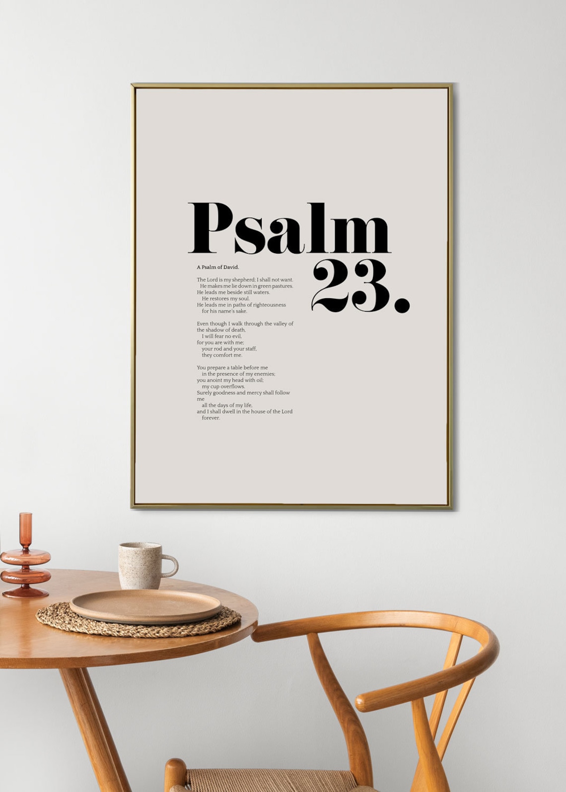 Psalm 23 Minimalist Scripture Poster, Christian Decor - Image 2