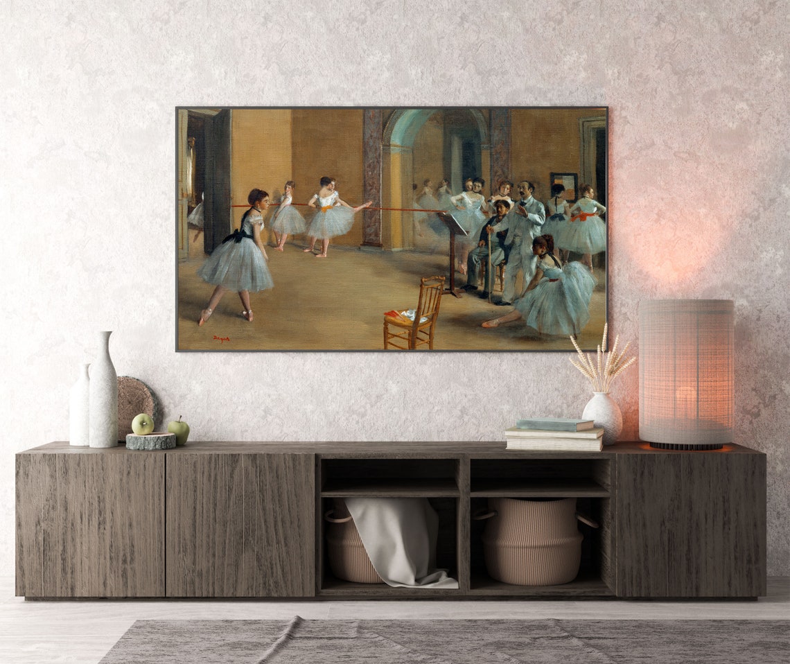 Frame Tv Art Ballerinas Frame Tv Art Degas Ballerinas Frame Tv Vintage Oil Painting Large Art Living Room Gallery Wall - Image 4