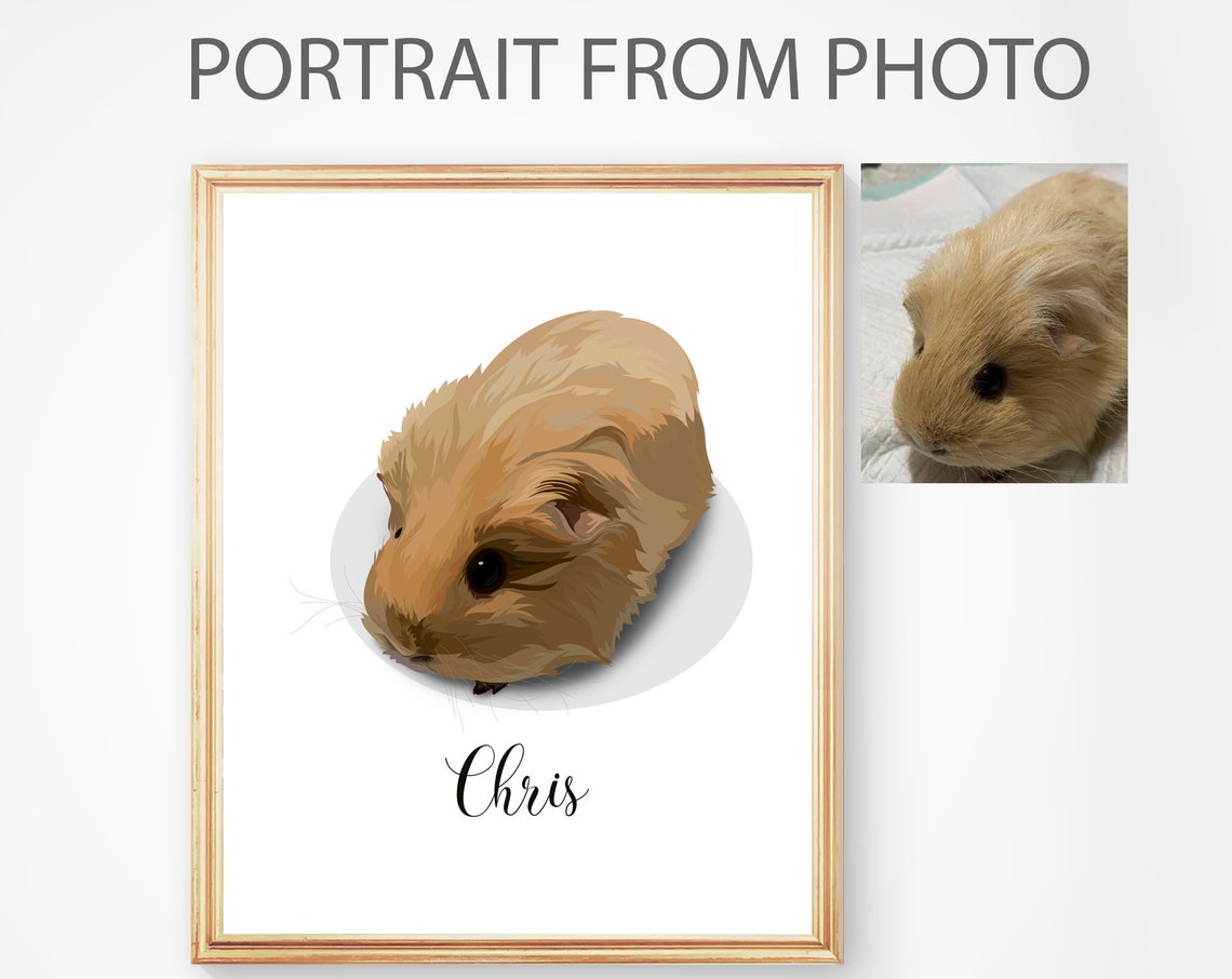 Custom Regal Guinea Pig Portrait Royal Style Pet Lover Gift Print - Image 5
