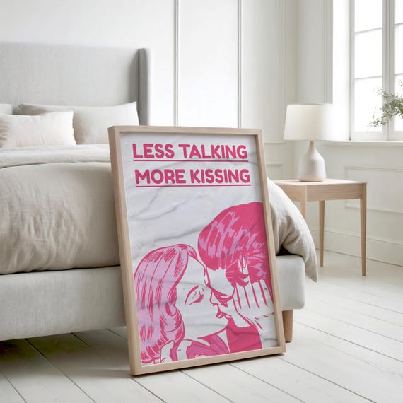 Retro Love Quote Poster Valentines Day Decor