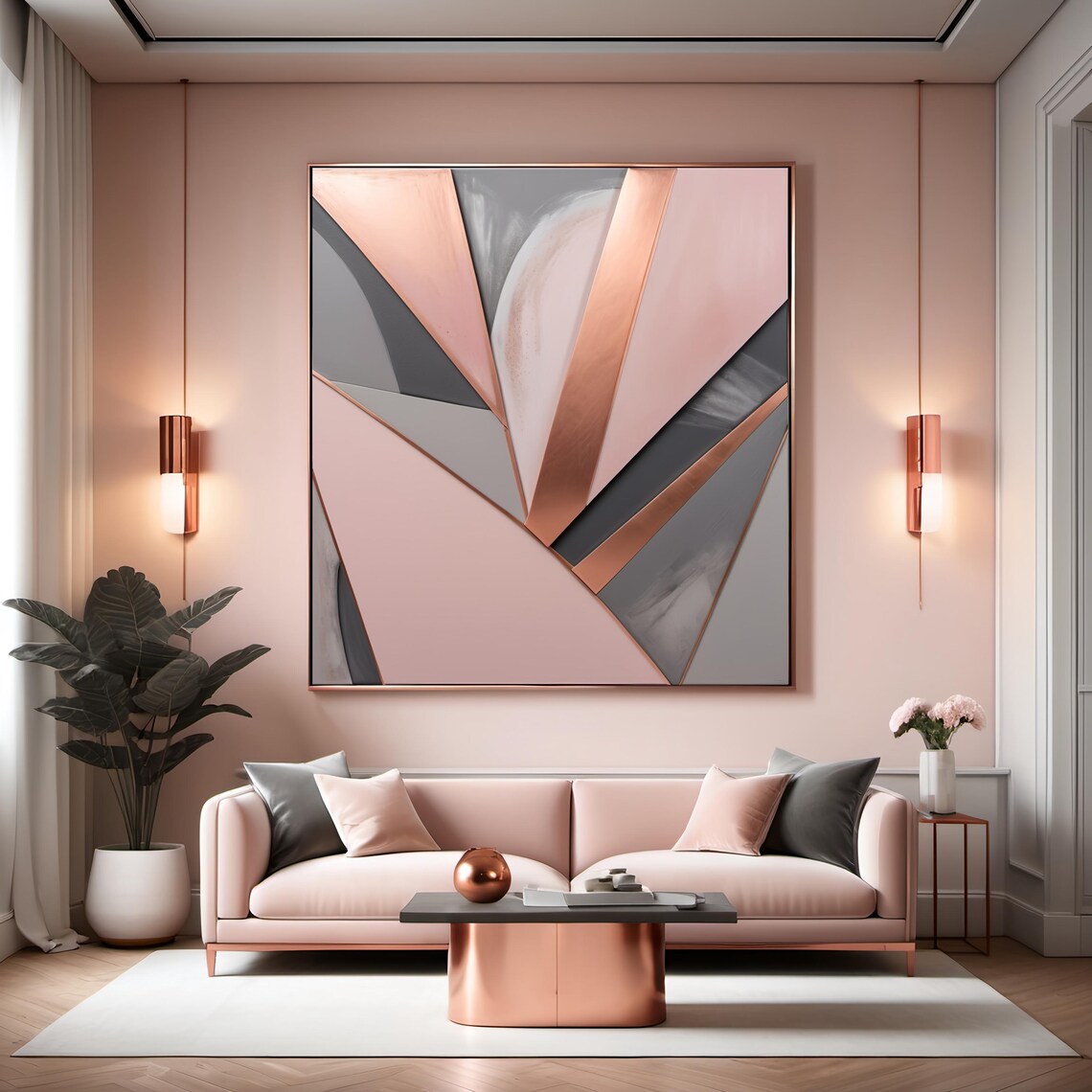 Geometric Abstract Art Print, Modern Minimalist - Image 3