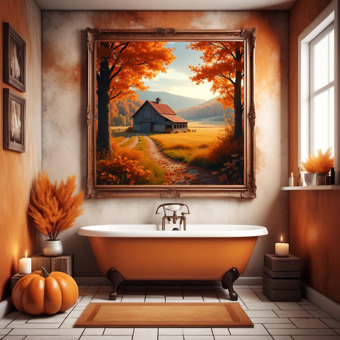 Warm Autumn Fields, Seasonal Art Print - Image 2