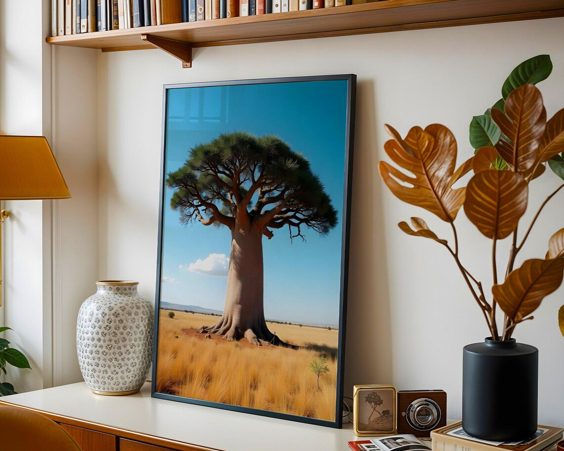 Stunning Baobab Tree Wall Art African Landscape Print Nature Photography Decor Vibrant Tree Poster Unique Wall Hanging - Image 3