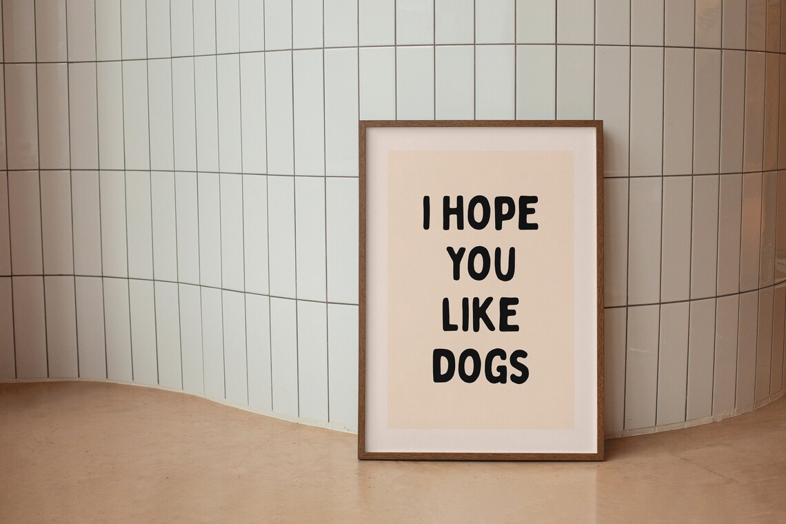 Dog Lover Funny Neutral Apartment Wall Art Print - Image 2