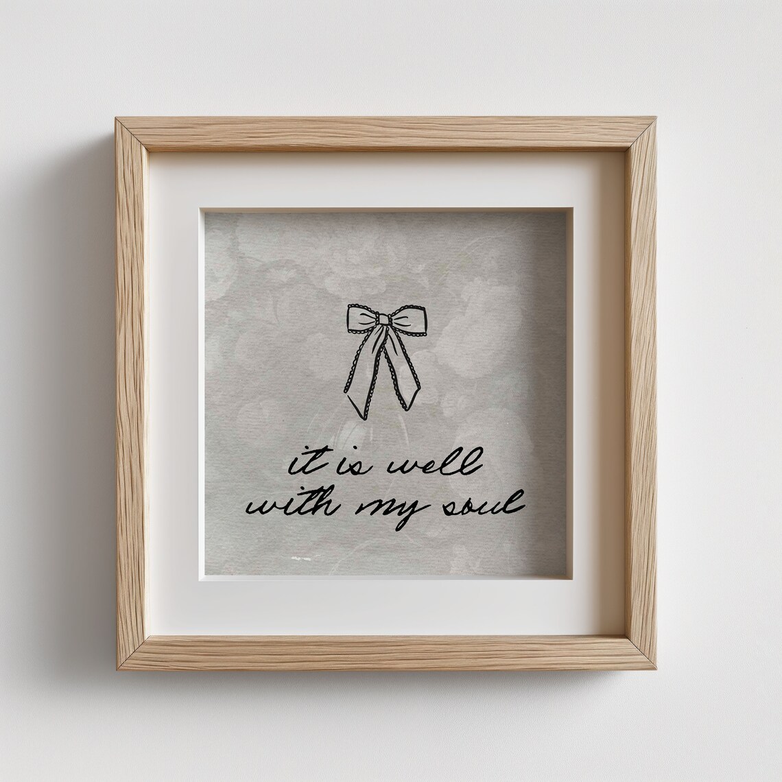 It Is Well With My Soul Bow Line Art Minimalist Hymn Decor Poster