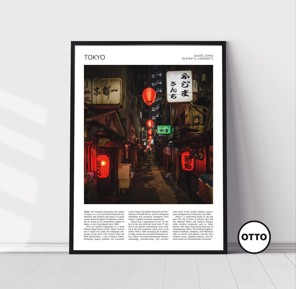 Tokyo Wall Art Tokyo Home Decor Print Street Nightlife Lanterns Art Travel Poster Artful Photo Travel Gift Memento Idea Japan