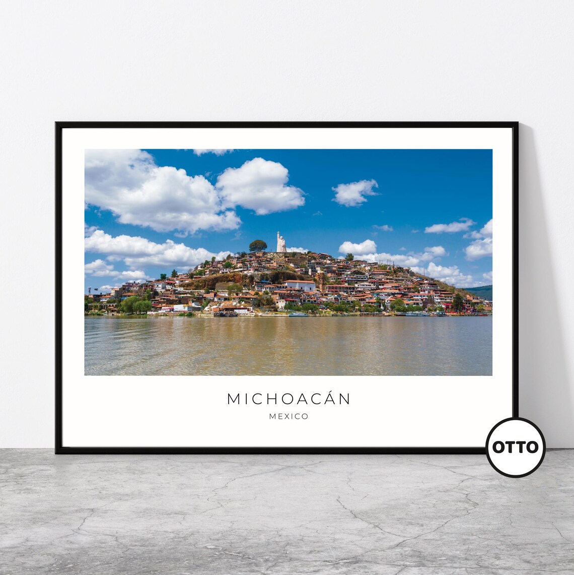 Michoacan Lake Pátzcuaro Travel Poster, Janitzio