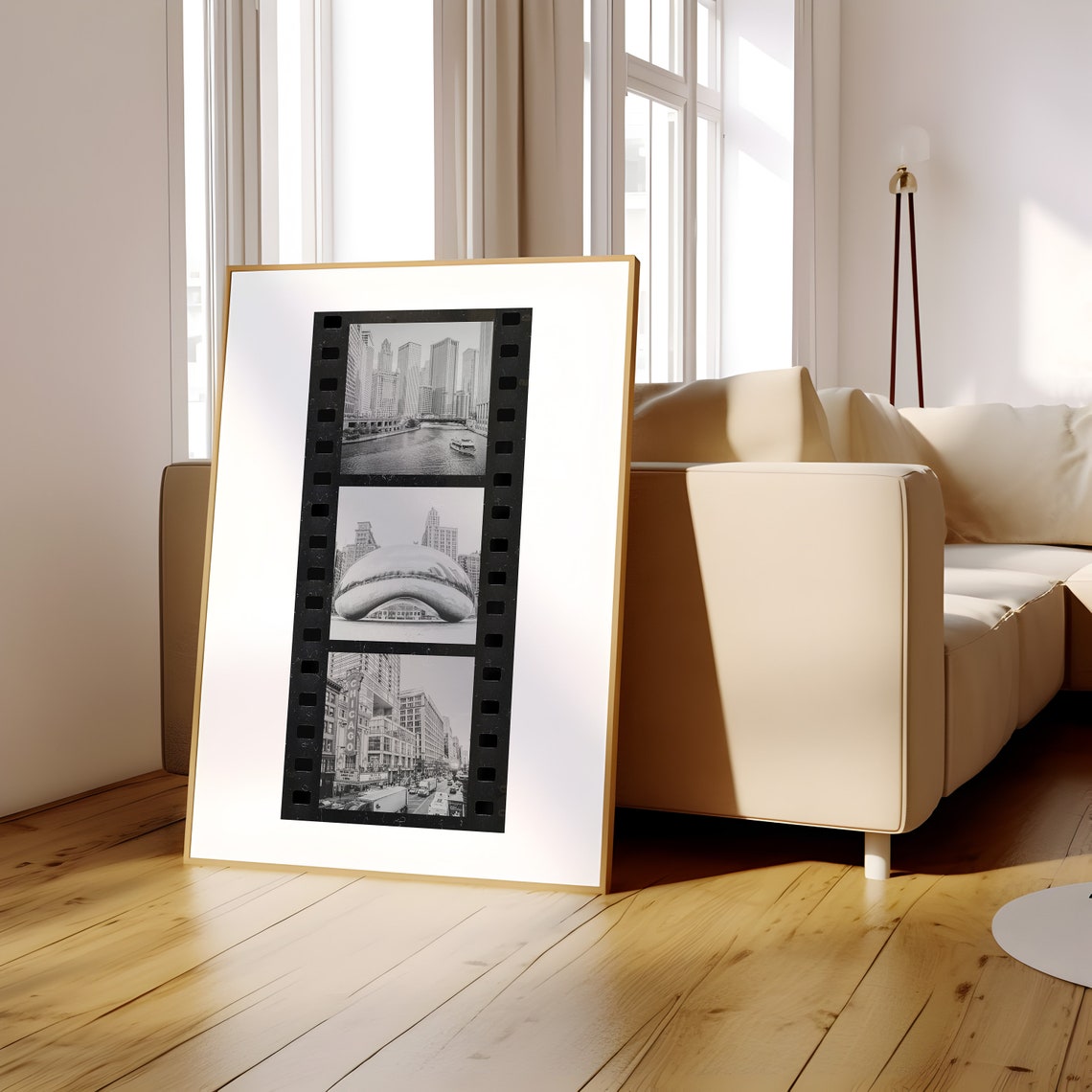 Chicago Film Strip River Cruise Cloud Gate Bean Skyline Poster - Image 4