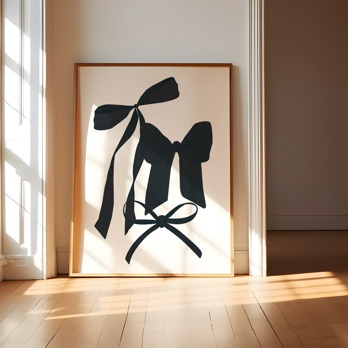 Elegant Black Bows Balletcore Coquette Aesthetic Girls Room Poster - Image 2