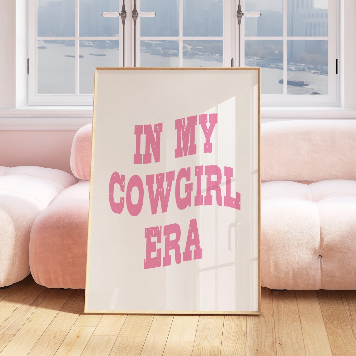 In My Cowgirl Era Pink Distressed Western Lettering Quote Poster - Image 2