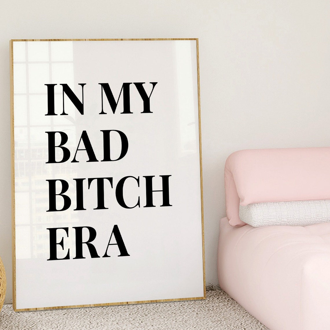 In My Bad Bitch Era Bold Serif Empowering Typography Art Poster - Image 5