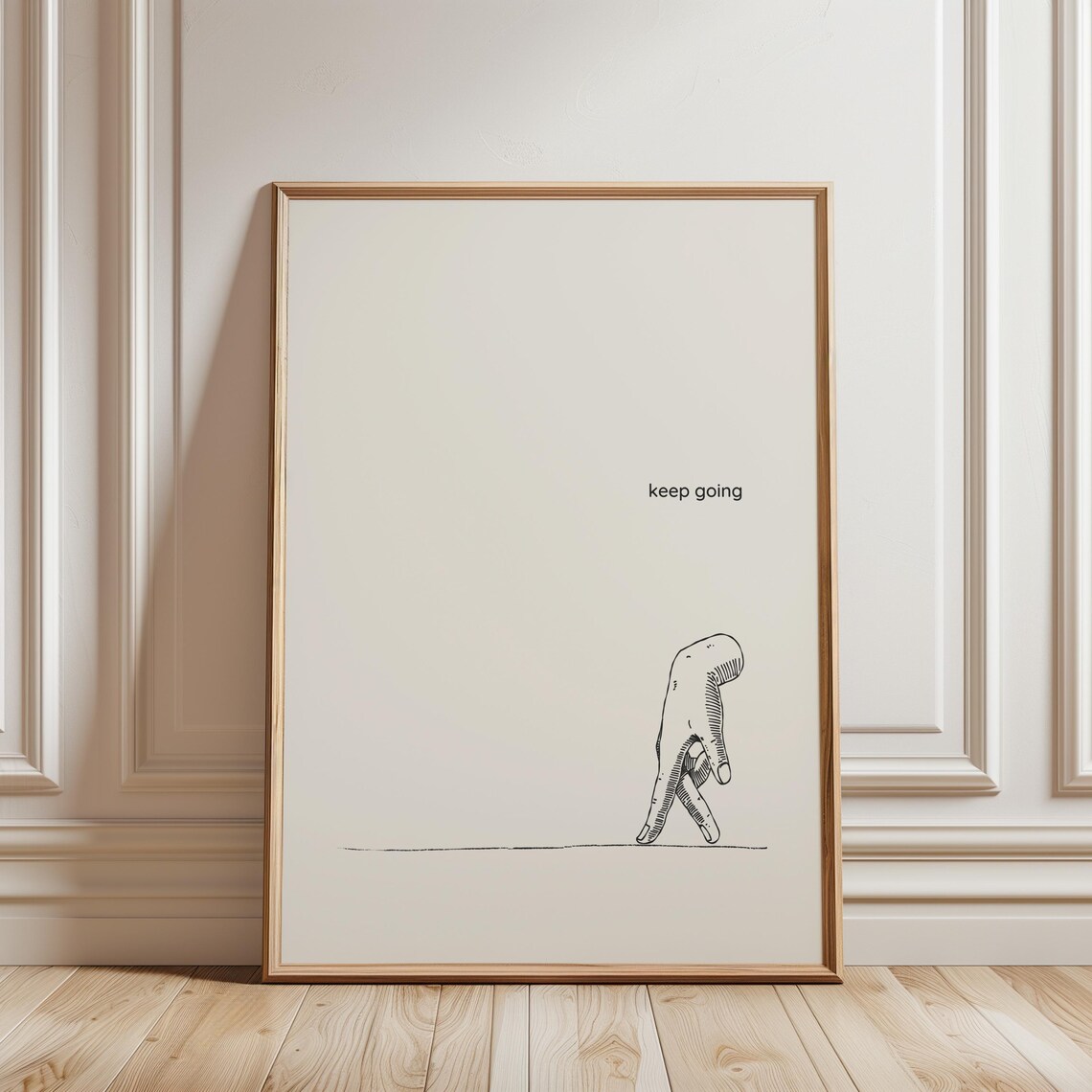 Keep Going Minimalist Empowerment Quote Art Print - Image 3