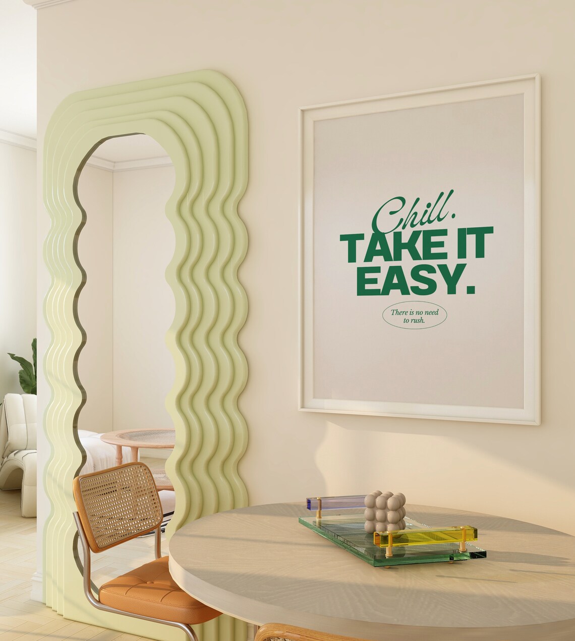 Take It Easy Quote Print, Retro Vintage Typography Poster - Image 3