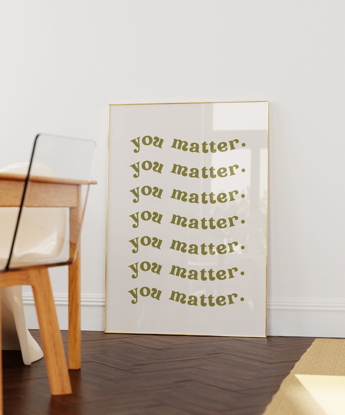 You Matter Retro Mental Health Typography Art Print - Image 2