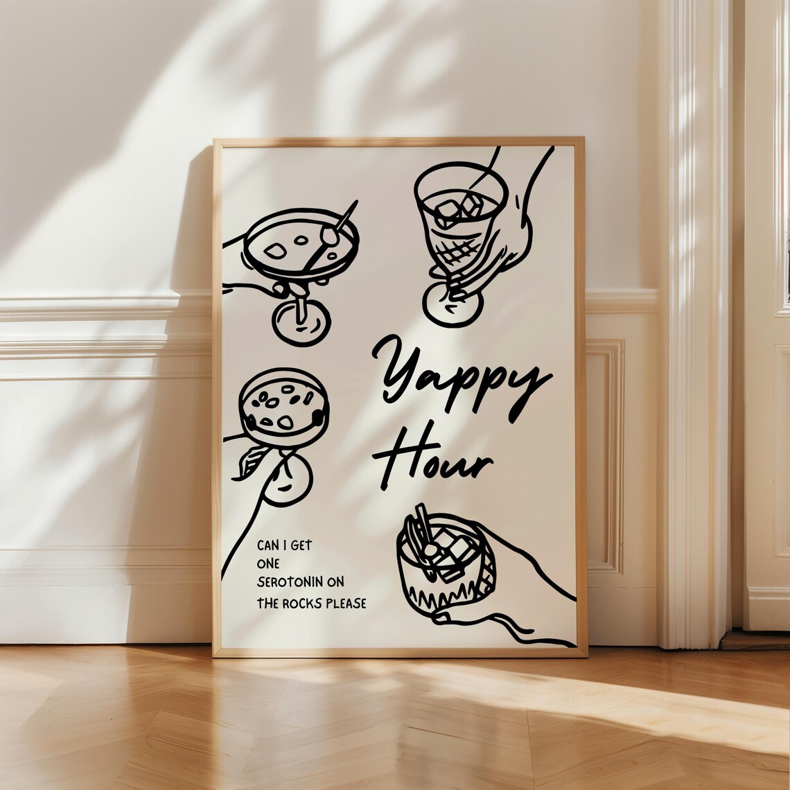 Yappy Hour Art Print, Funny Kitchen Decor - Image 2