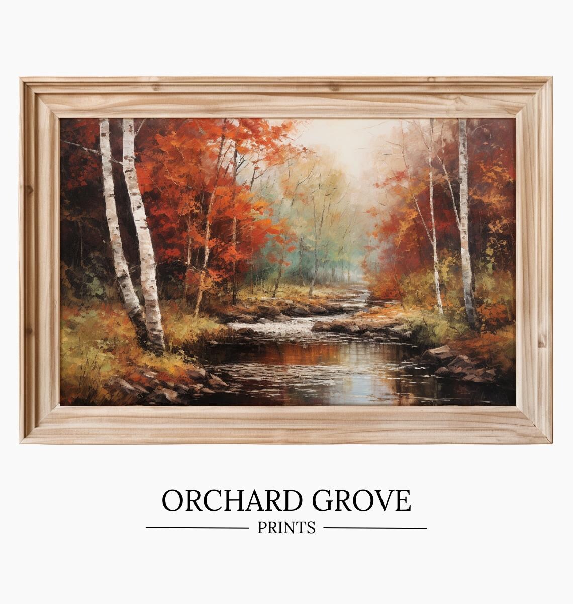 Autumn Forest Vintage Fall Landscape Art Print