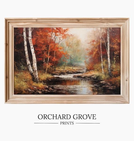 Autumn Forest Vintage Fall Landscape Art Print
