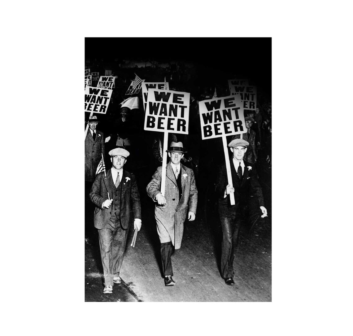 We Want Beer Protest Portrait Close-Up Shot Vintage Photo Poster - Image 4