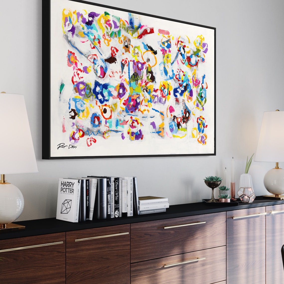 Abstract Flowers Modern Art Print, Contemporary - Image 5