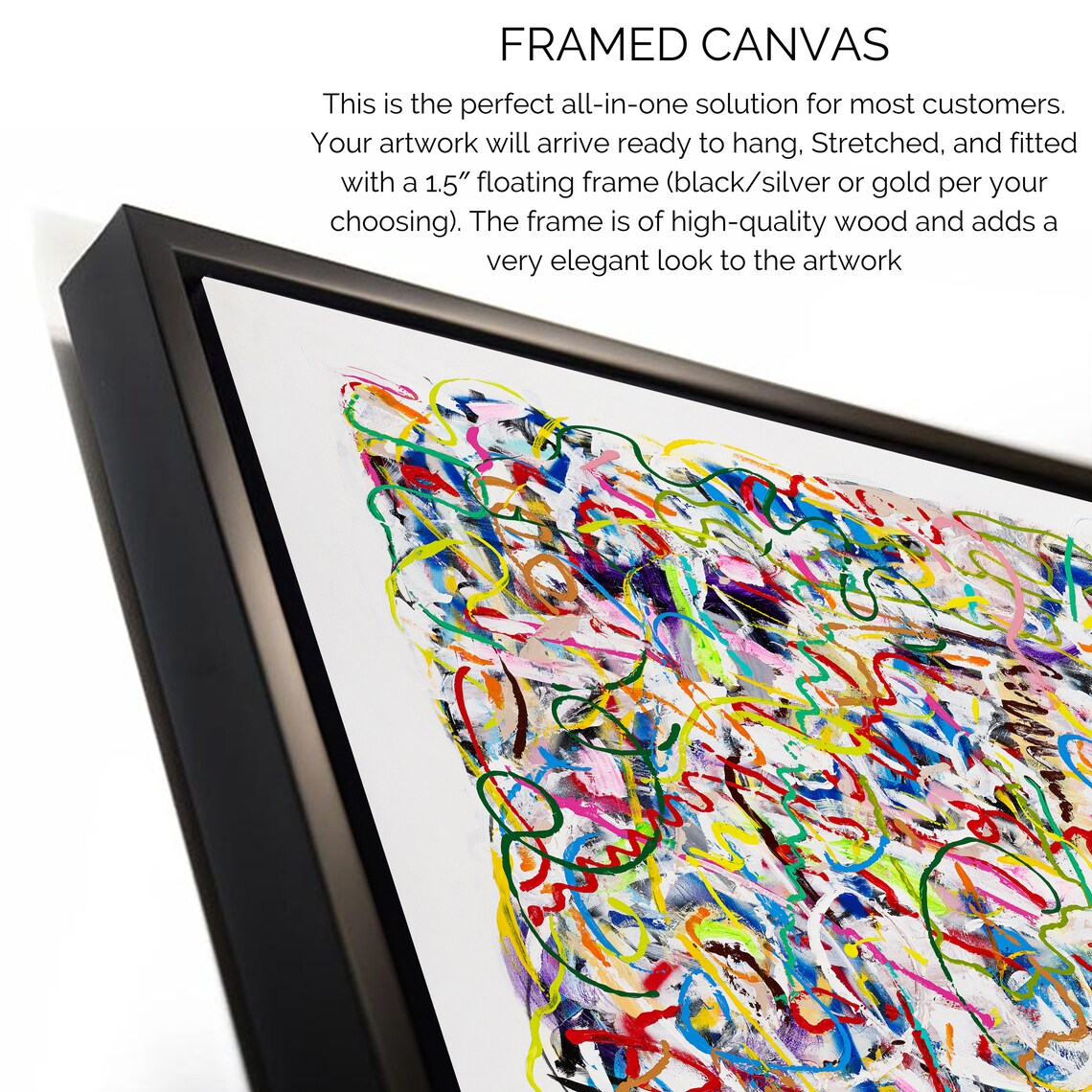 Colorful Abstract Modern Painting, Wall Art Print - Image 3