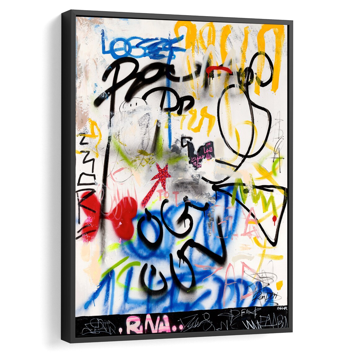 Rna Pink Black Spray Graffiti Tags Urban Street Art Spray Poster - Image 3