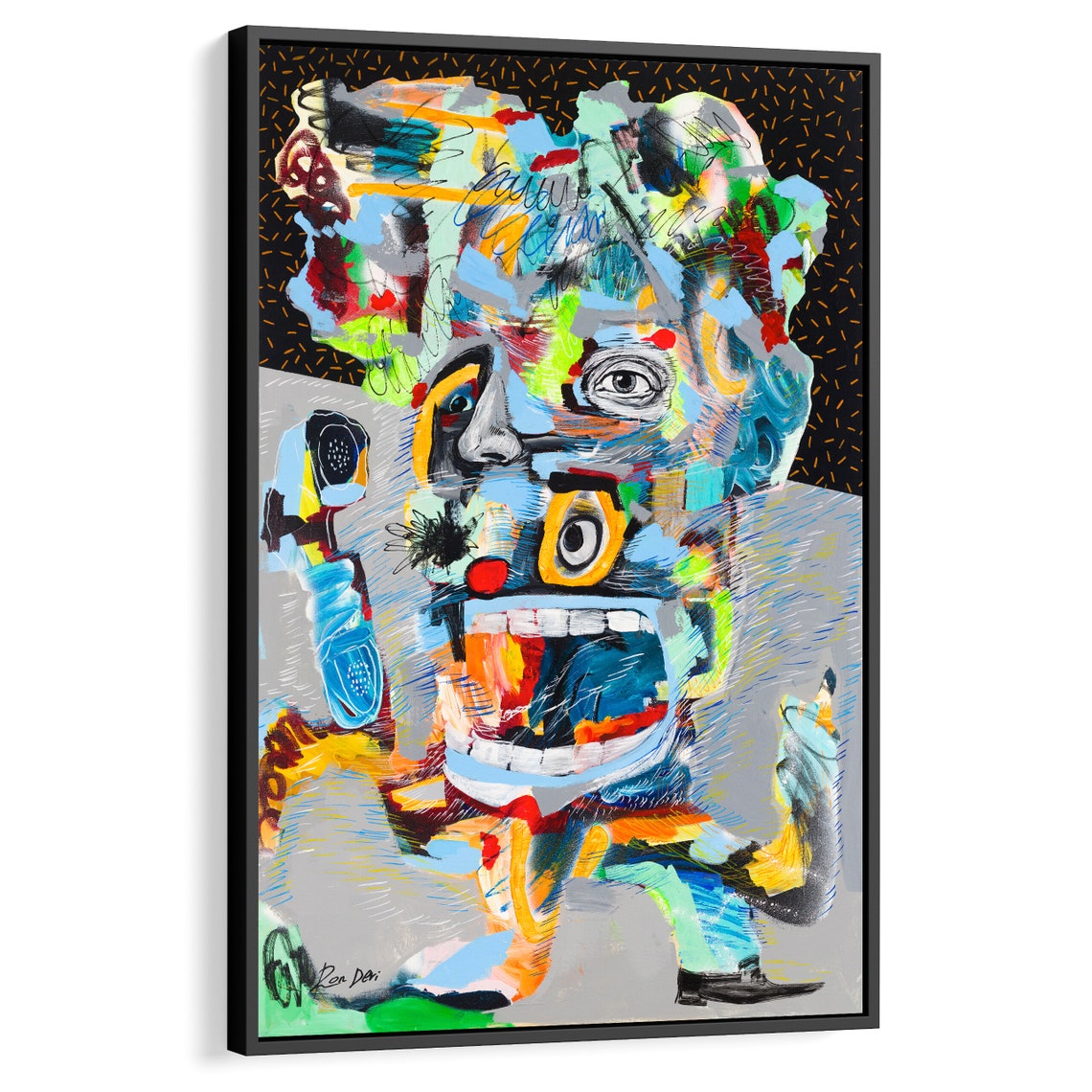 Ron Deri Transformation Abstract Expressionist Face Original Poster - Image 3