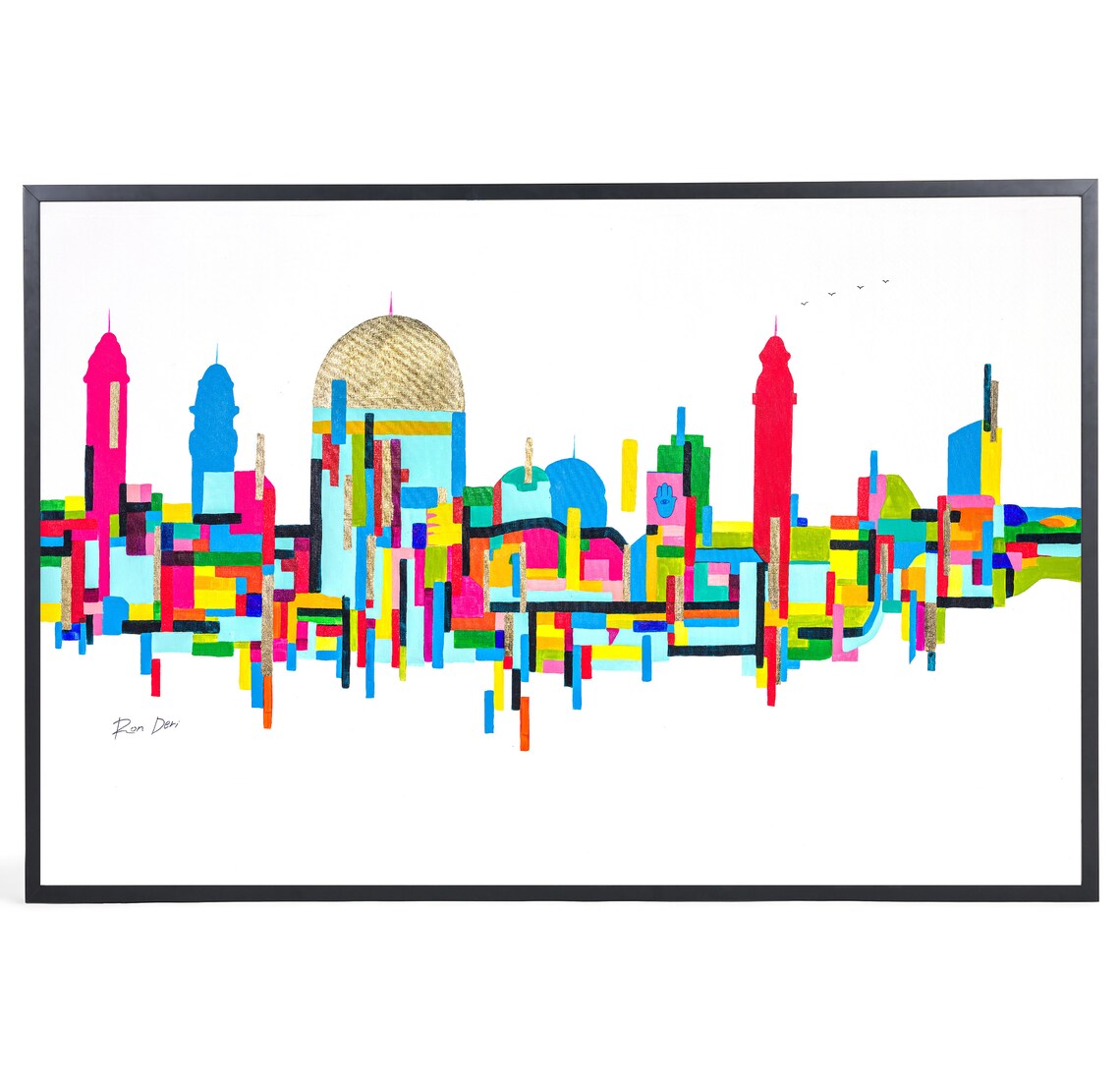 Jerusalem Abstract by Ron Deri, Modern Art Print - Image 6