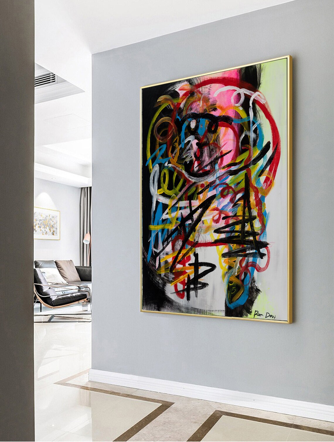Hues of Strength Contemporary Abstract Art Print - Image 4