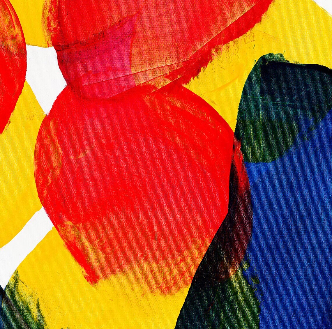 Finger Prints Bold Red Blue Yellow Fingerprint Ovals Abstract Poster - Image 3