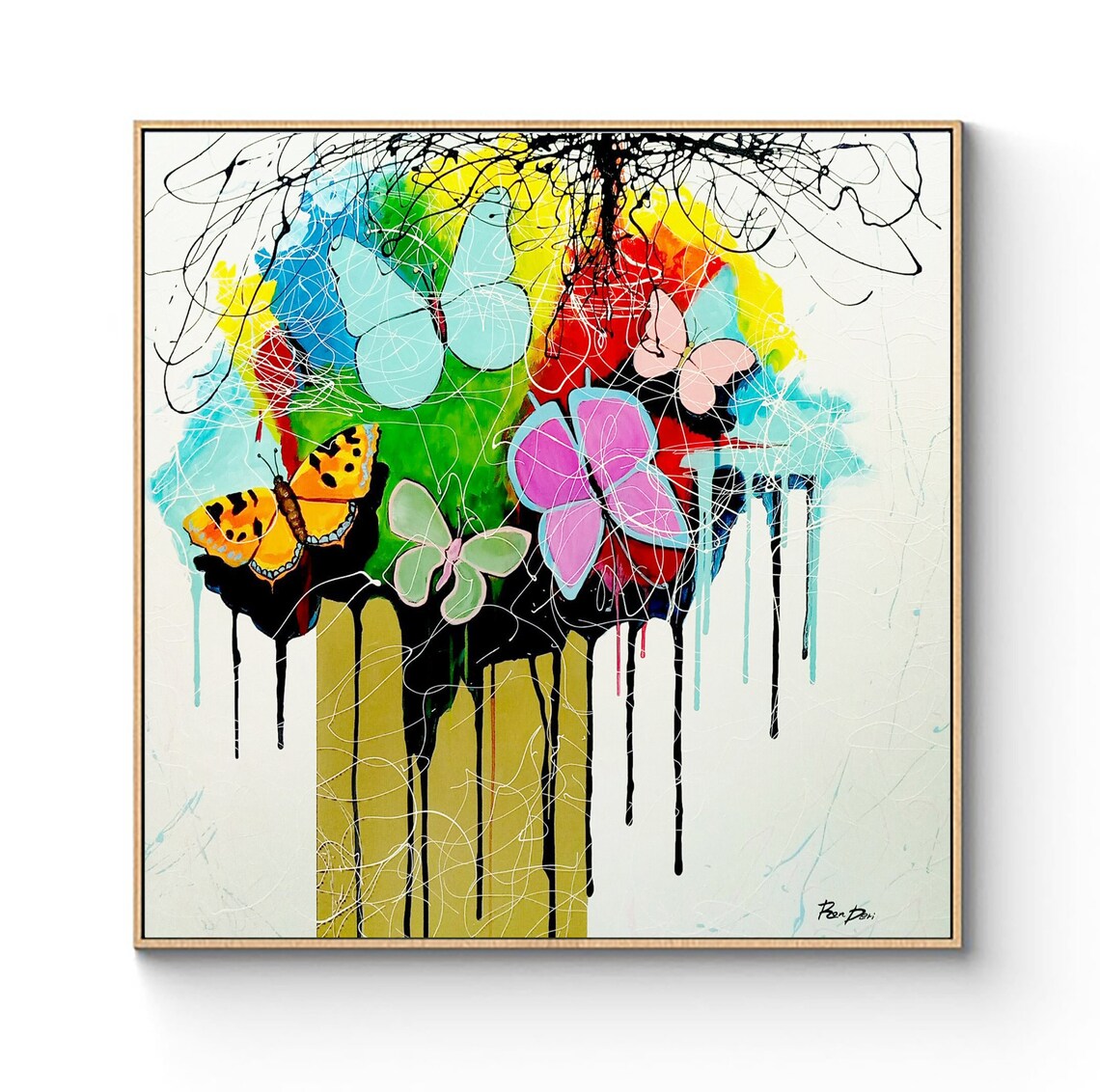 Butterfly Abstract Modern Art Print, Colorful Decor - Image 4