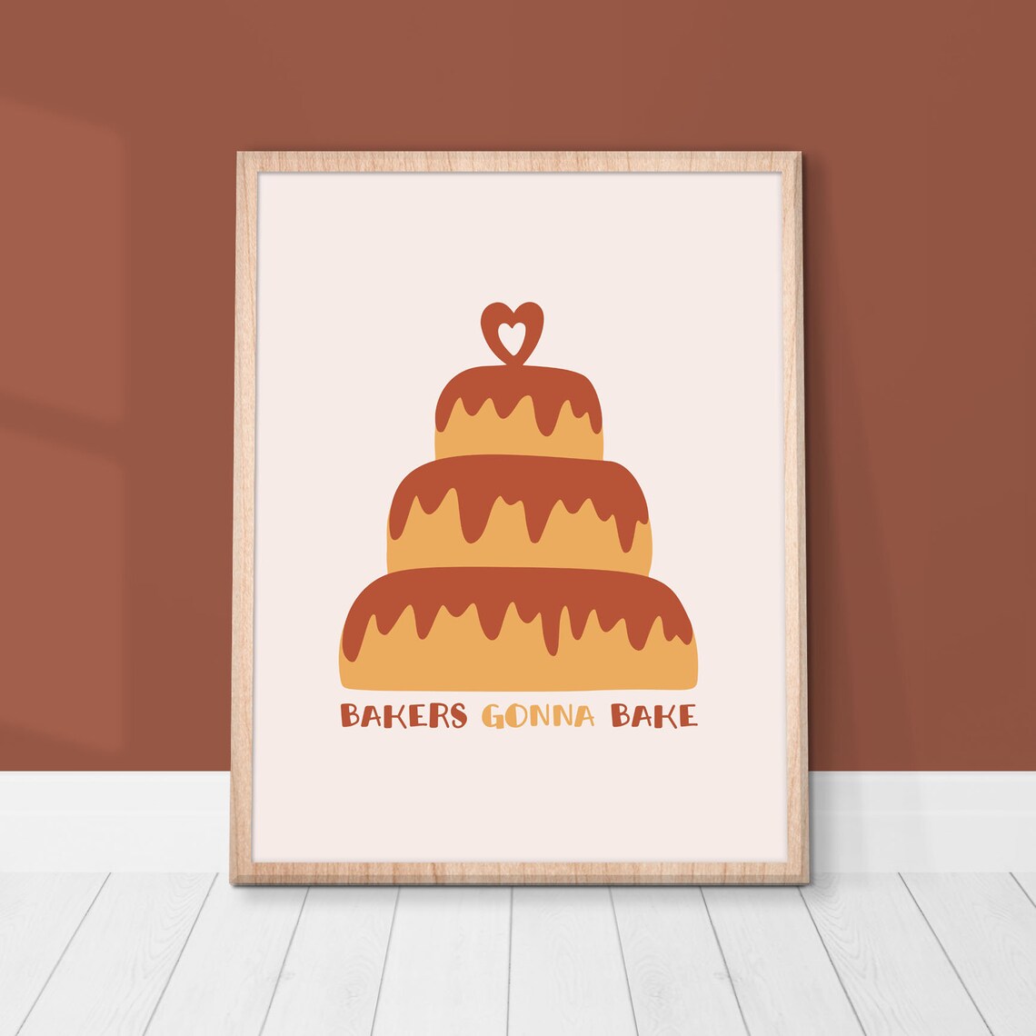 Bakers Gonna Bake Print Kitchen Wall Art Baking Poster Cute Cake Modern Boho Print Bohemian Home Decor Instant - Image 2