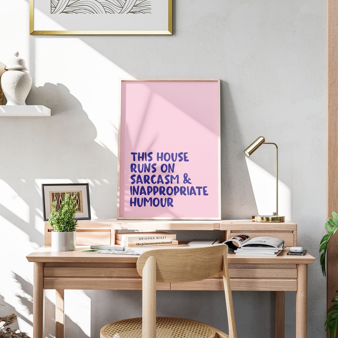 This House Runs on Sarcasm Inappropriate Humour Funny Quote Poster - Image 2
