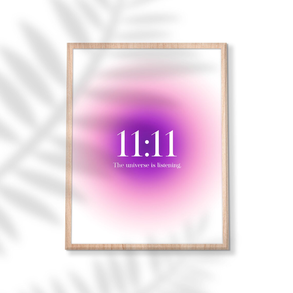 11:11 The Universe Is Listening Purple Aura Manifestation Poster - Image 3