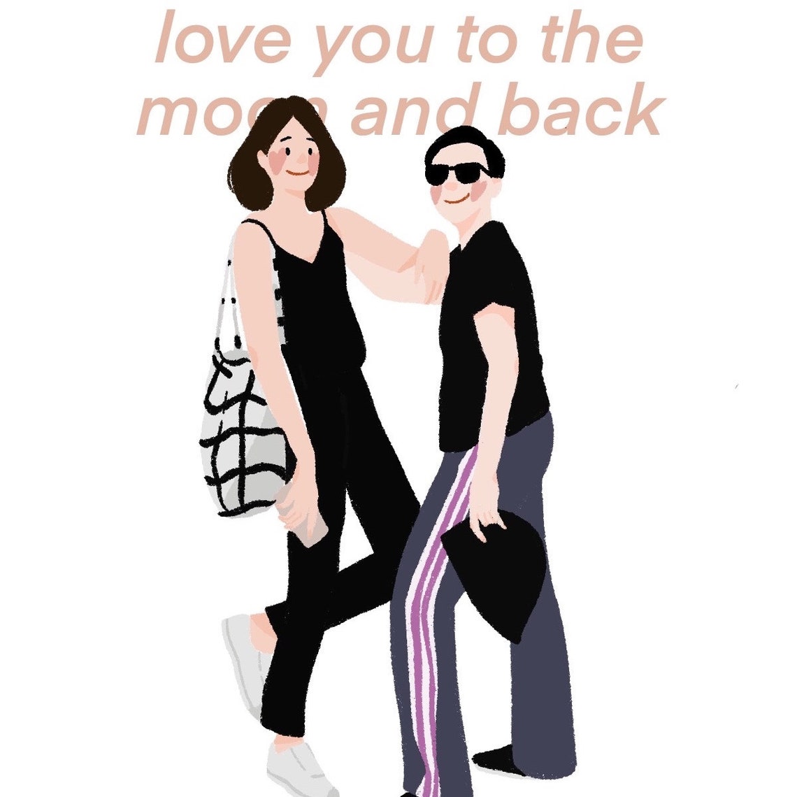 Personal Portrait Custom Illustration Drawing Painting Line Art Personalized Gift Commission Artwork Custom Couple Illustration - Image 5