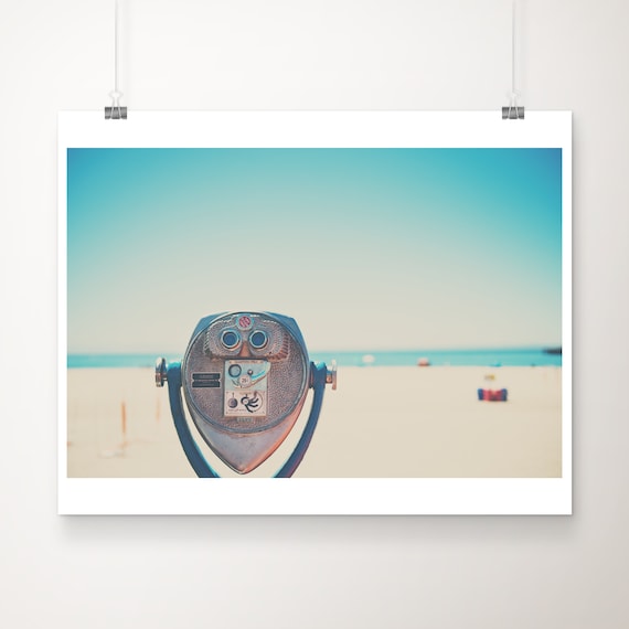 Santa Cruz Boardwalk Viewfinder Beach Travel Poster