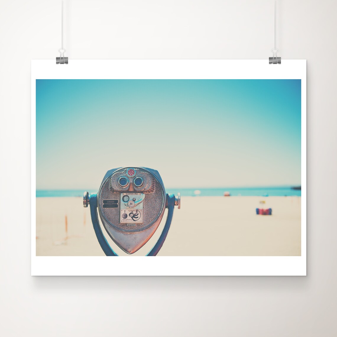 Santa Cruz Boardwalk Viewfinder Beach Travel Poster