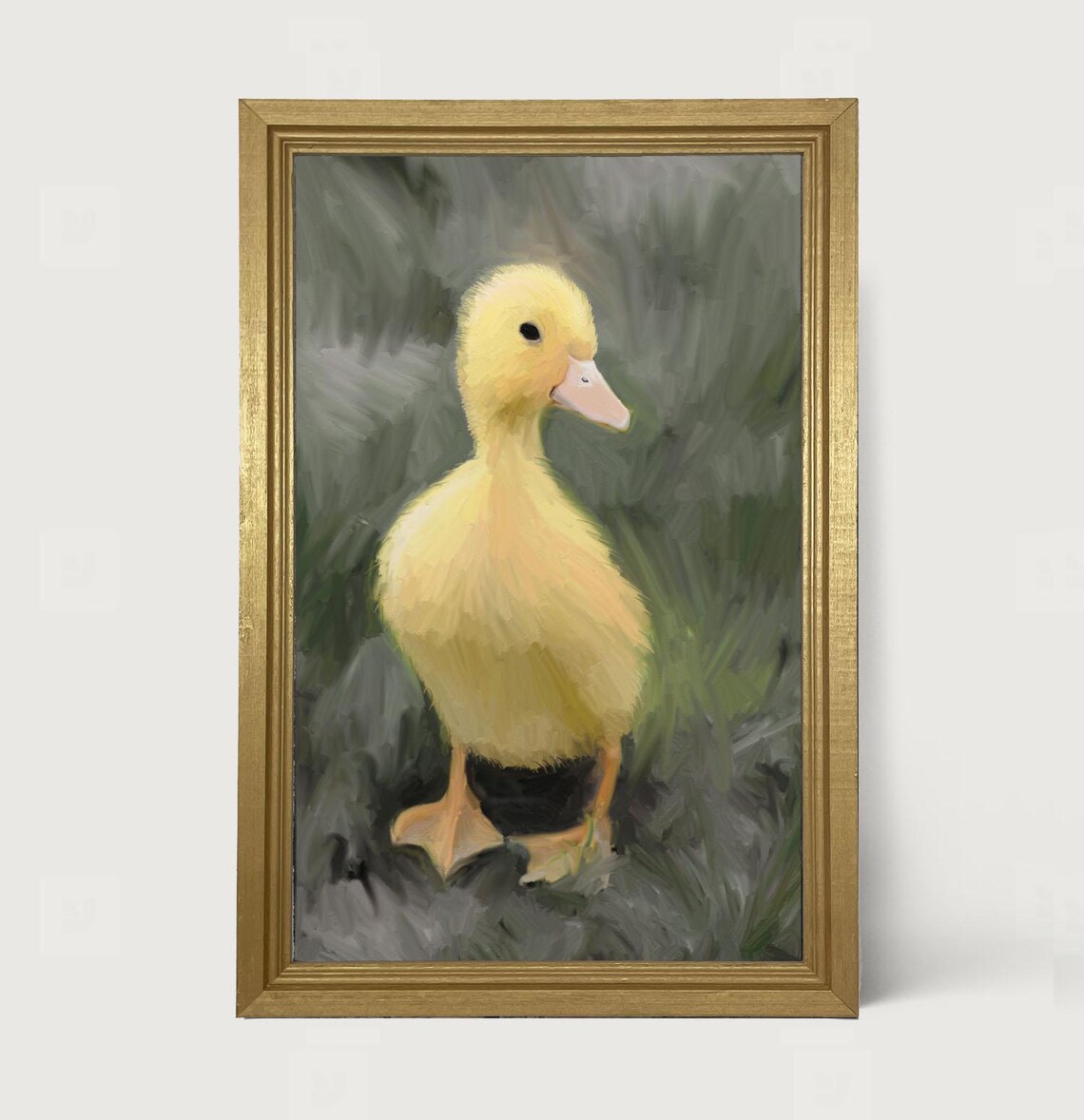Baby Duck Easter Nursery Art Print, Farm Animal