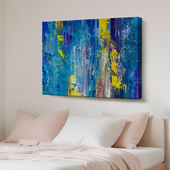 Abstract Oil Painting Look Decorative Canvas Wall Art Housewarming Gifts Modern Decor