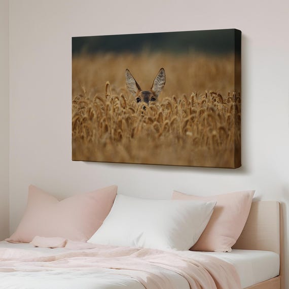 Gazelle Decorative Canvas Painting Animal Wall Decor Framed Art Housewarming Gifts